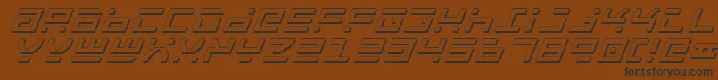 Rocktsi-Schriftart – Schwarze Schriften auf braunem Hintergrund