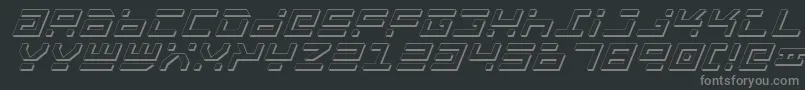 フォントRocktsi – 黒い背景に灰色の文字