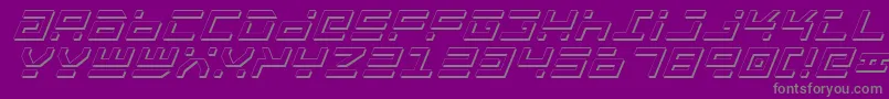 Rocktsi-Schriftart – Graue Schriften auf violettem Hintergrund
