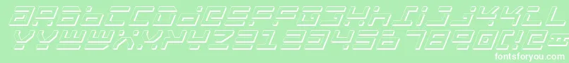 フォントRocktsi – 緑の背景に白い文字