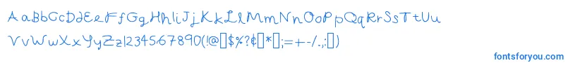 フォントCapellaCalligraphy – 青いフォント