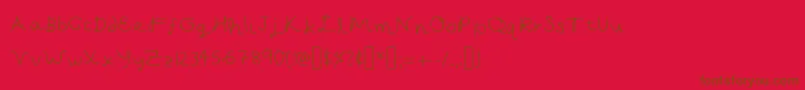 CapellaCalligraphy Font – Brown Fonts on Red Background