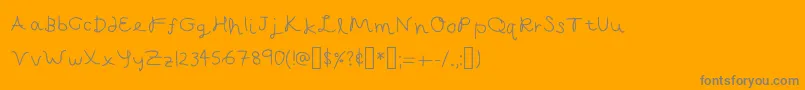 Fonte CapellaCalligraphy – fontes cinzas em um fundo laranja