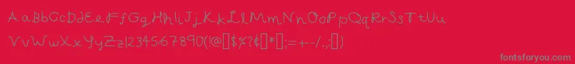 CapellaCalligraphy Font – Gray Fonts on Red Background