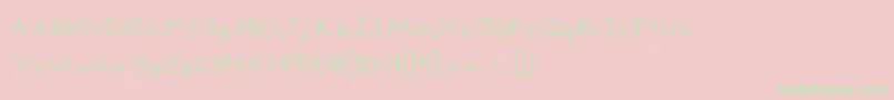 フォントCapellaCalligraphy – ピンクの背景に緑の文字