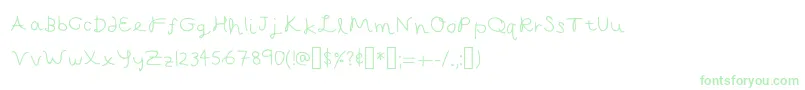 Шрифт CapellaCalligraphy – зелёные шрифты на белом фоне