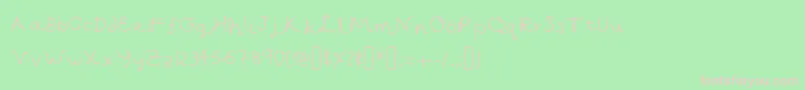 CapellaCalligraphy Font – Pink Fonts on Green Background