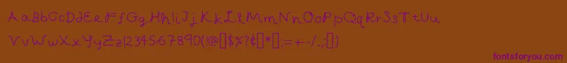 Шрифт CapellaCalligraphy – фиолетовые шрифты на коричневом фоне