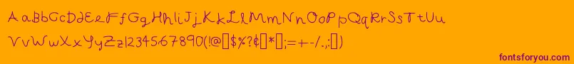 fuente CapellaCalligraphy – Fuentes Moradas Sobre Fondo Naranja