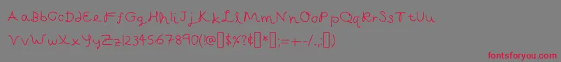 fuente CapellaCalligraphy – Fuentes Rojas Sobre Fondo Gris