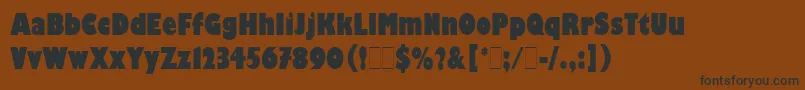 Шрифт GillKayoCondensedLetPlain.1.0 – чёрные шрифты на коричневом фоне