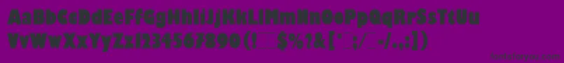 GillKayoCondensedLetPlain.1.0-Schriftart – Schwarze Schriften auf violettem Hintergrund