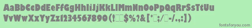 GillKayoCondensedLetPlain.1.0 Font – Gray Fonts on Green Background