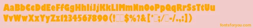 Police GillKayoCondensedLetPlain.1.0 – polices orange sur fond rose