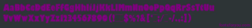 Fonte GillKayoCondensedLetPlain.1.0 – fontes roxas em um fundo preto
