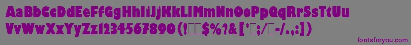 GillKayoCondensedLetPlain.1.0-Schriftart – Violette Schriften auf grauem Hintergrund