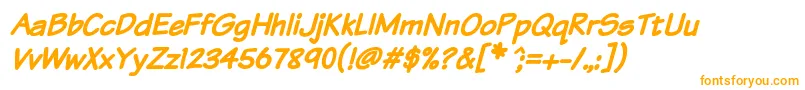 Komtxtbi Font – Orange Fonts on White Background