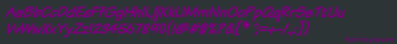 Komtxtbi Font – Purple Fonts on Black Background