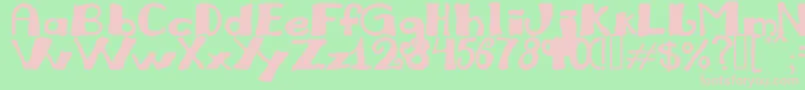 Juliana Font – Pink Fonts on Green Background