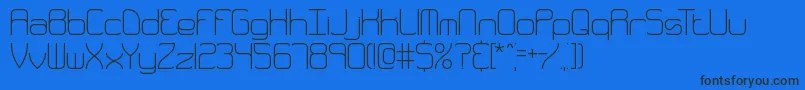 Quarthin Font – Black Fonts on Blue Background