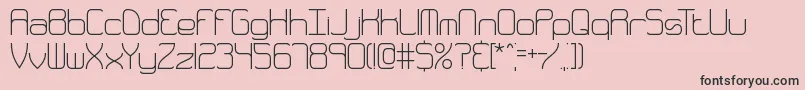 Quarthin-Schriftart – Schwarze Schriften auf rosa Hintergrund