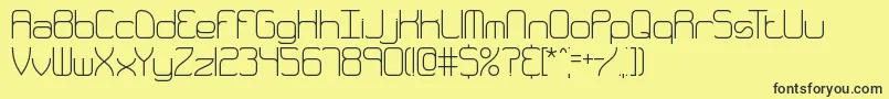 Quarthin Font – Black Fonts on Yellow Background