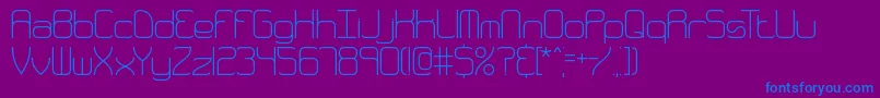 Quarthin Font – Blue Fonts on Purple Background