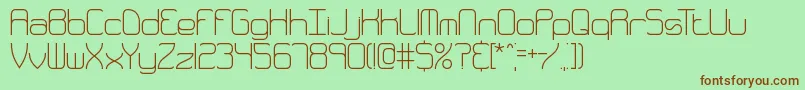 Quarthin-Schriftart – Braune Schriften auf grünem Hintergrund