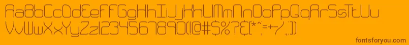 Quarthin-Schriftart – Braune Schriften auf orangefarbenem Hintergrund