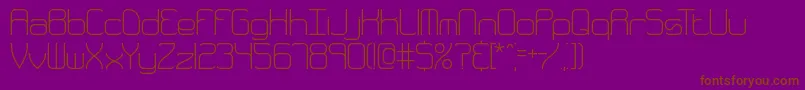 Quarthin Font – Brown Fonts on Purple Background