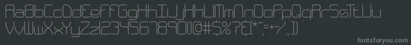 Quarthin-fontti – harmaat kirjasimet mustalla taustalla