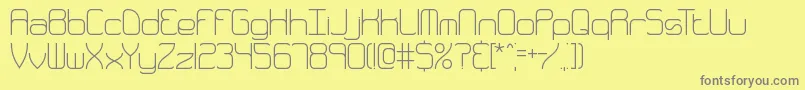 Quarthin-fontti – harmaat kirjasimet keltaisella taustalla