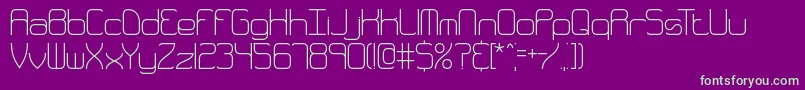 Quarthin Font – Green Fonts on Purple Background