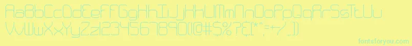Quarthin Font – Green Fonts on Yellow Background