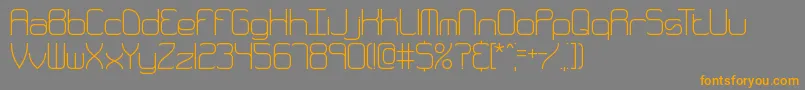 Quarthin-Schriftart – Orangefarbene Schriften auf grauem Hintergrund