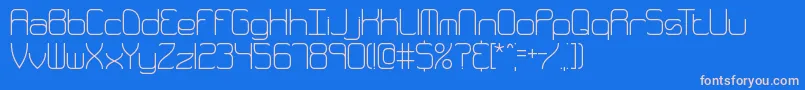 Quarthin Font – Pink Fonts on Blue Background