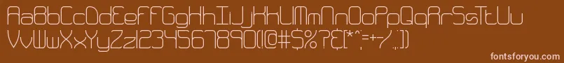 Quarthin-Schriftart – Rosa Schriften auf braunem Hintergrund