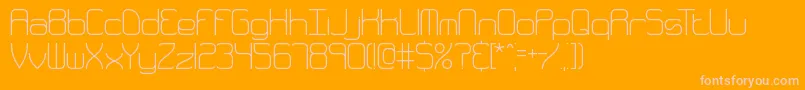 Quarthin-Schriftart – Rosa Schriften auf orangefarbenem Hintergrund