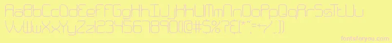 Quarthin Font – Pink Fonts on Yellow Background