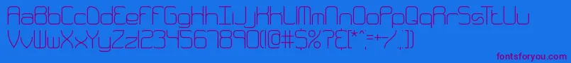 Quarthin-Schriftart – Violette Schriften auf blauem Hintergrund