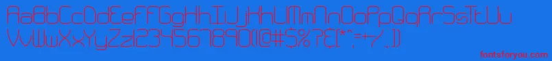 Quarthin Font – Red Fonts on Blue Background