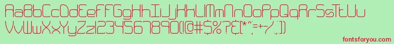 Quarthin-Schriftart – Rote Schriften auf grünem Hintergrund