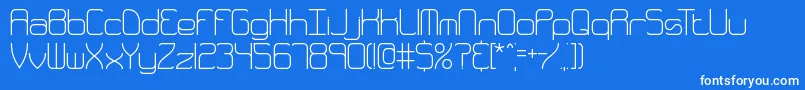 Quarthin Font – White Fonts on Blue Background