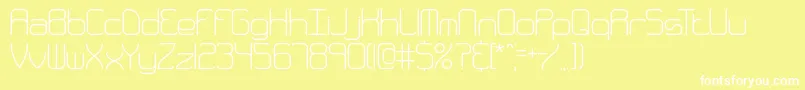 Quarthin Font – White Fonts on Yellow Background