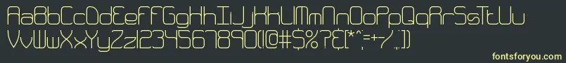 Quarthin Font – Yellow Fonts on Black Background