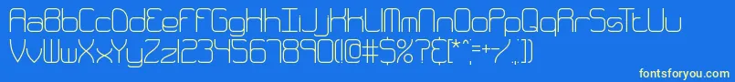 Quarthin Font – Yellow Fonts on Blue Background