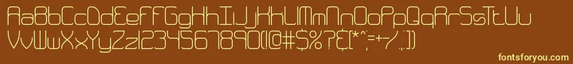 Quarthin-Schriftart – Gelbe Schriften auf braunem Hintergrund