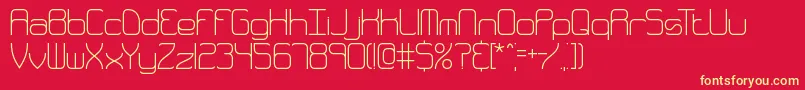 Quarthin Font – Yellow Fonts on Red Background