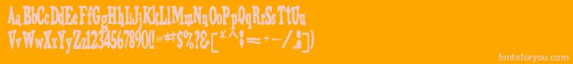 Police TrojanRegular – polices roses sur fond orange