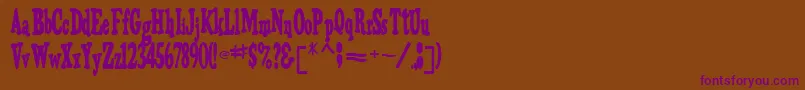 TrojanRegular Font – Purple Fonts on Brown Background